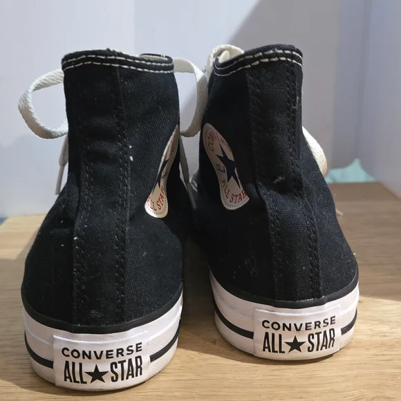 Unisex Chuck Taylor Converse All Star Black High-Top Sneakers - Picture 6 of 11